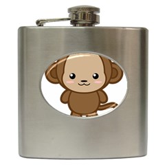 Kawaii Monkey Hip Flask (6 Oz)