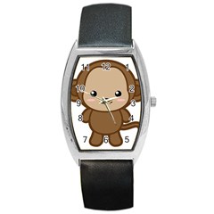 Kawaii Monkey Barrel Metal Watches