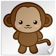 Kawaii Monkey Canvas 12  X 12   by KawaiiKawaii