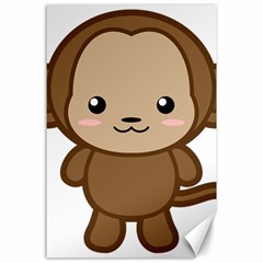 Kawaii Monkey Canvas 24  X 36  by KawaiiKawaii