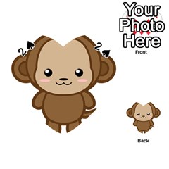 Kawaii Monkey Playing Cards 54 (heart)  by KawaiiKawaii