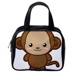 Kawaii Monkey Classic Handbags (one Side)