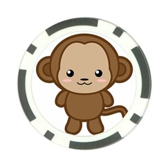 Kawaii Monkey Poker Chip Card Guards (10 Pack) 