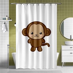 Kawaii Monkey Shower Curtain 48  X 72  (small)  by KawaiiKawaii