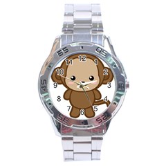 Kawaii Monkey Stainless Steel Men s Watch