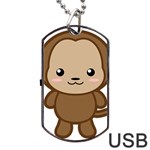 Kawaii Monkey Dog Tag USB Flash (One Side) Front