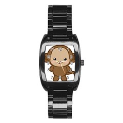 Kawaii Monkey Stainless Steel Barrel Watch by KawaiiKawaii