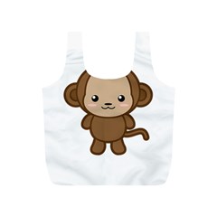 Kawaii Monkey Full Print Recycle Bags (s) 