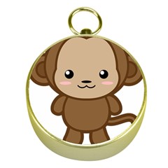 Kawaii Monkey Gold Compasses