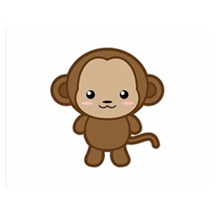 Kawaii Monkey Double Sided Flano Blanket (medium)  by KawaiiKawaii