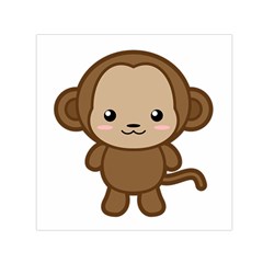 Kawaii Monkey Small Satin Scarf (square) 