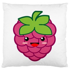 Raspberry Large Flano Cushion Cases (one Side)  by KawaiiKawaii