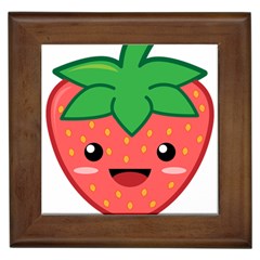 Kawaii Strawberry Framed Tiles