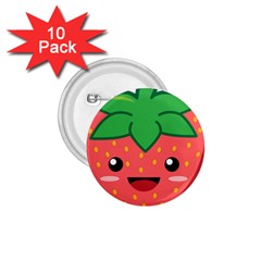 Kawaii Strawberry 1 75  Buttons (10 Pack)