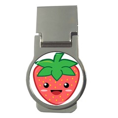 Kawaii Strawberry Money Clips (round) 