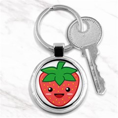 Kawaii Strawberry Key Chains (round) 