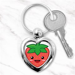 Kawaii Strawberry Key Chains (heart) 