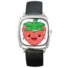 Kawaii Strawberry Square Metal Watches by KawaiiKawaii