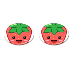 Kawaii Strawberry Cufflinks (oval) by KawaiiKawaii