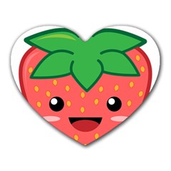 Kawaii Strawberry Heart Mousepads