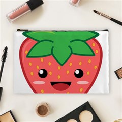 Kawaii Strawberry Cosmetic Bag (large) 