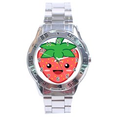 Kawaii Strawberry Stainless Steel Men s Watch