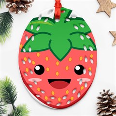 Kawaii Strawberry Ornament (oval Filigree) 