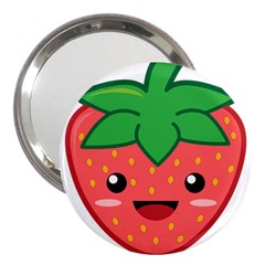 Kawaii Strawberry 3  Handbag Mirrors