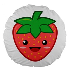 Kawaii Strawberry Large 18  Premium Round Cushions