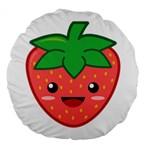 Kawaii Strawberry Large 18  Premium Flano Round Cushions Front