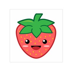 Kawaii Strawberry Small Satin Scarf (square) 