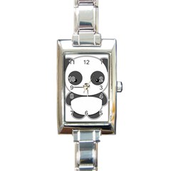 Kawaii Panda Rectangle Italian Charm Watches