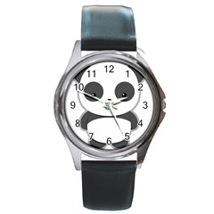 Kawaii Panda Round Metal Watches