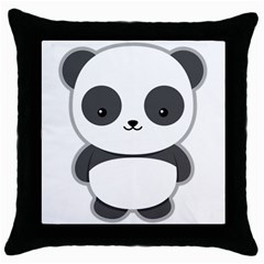 Kawaii Panda Throw Pillow Cases (black)