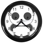 Kawaii Panda Wall Clocks (Black) Front