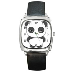 Kawaii Panda Square Metal Watches