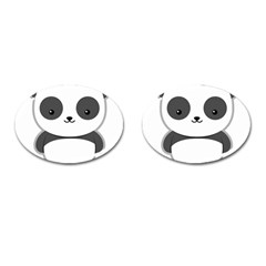 Kawaii Panda Cufflinks (oval)