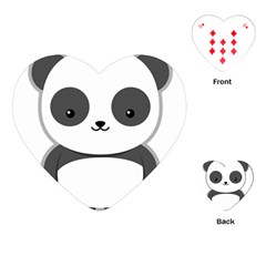 Kawaii Panda Playing Cards (heart) 