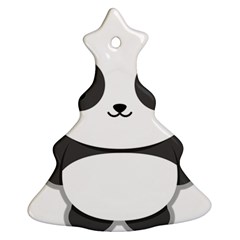 Kawaii Panda Christmas Tree Ornament (2 Sides)