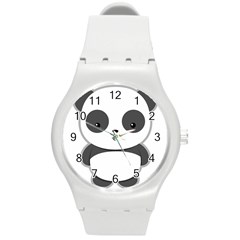 Kawaii Panda Round Plastic Sport Watch (m)