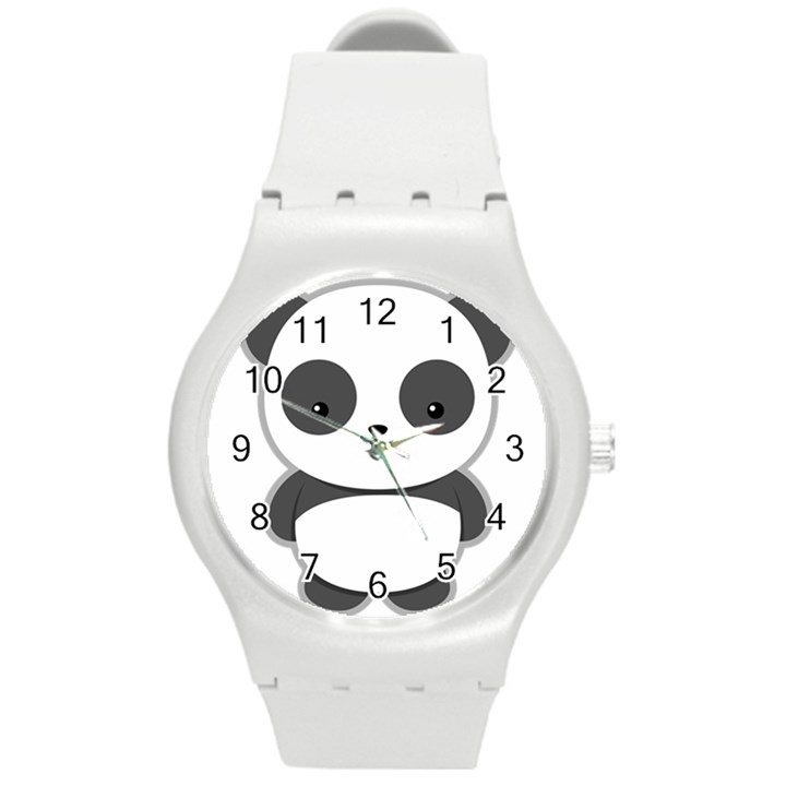 Kawaii Panda Round Plastic Sport Watch (M)