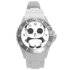 Kawaii Panda Round Plastic Sport Watch (l)