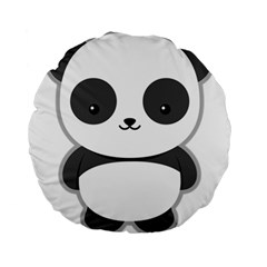 Kawaii Panda Standard 15  Premium Round Cushions