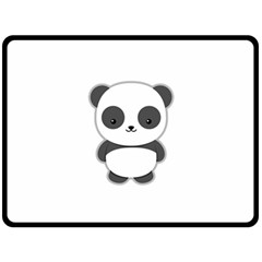 Kawaii Panda Double Sided Fleece Blanket (large) 