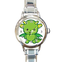 Kawaii Dragon Round Italian Charm Watches by KawaiiKawaii