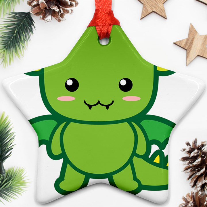 Kawaii Dragon Ornament (Star) 