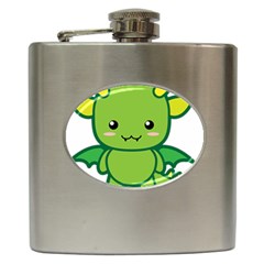 Kawaii Dragon Hip Flask (6 Oz)