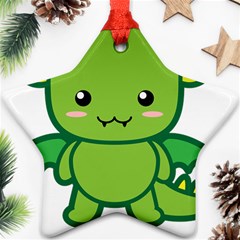 Kawaii Dragon Star Ornament (two Sides) 