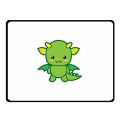 Kawaii Dragon Double Sided Fleece Blanket (small) 