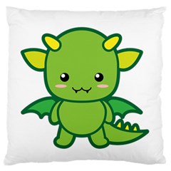 Kawaii Dragon Large Flano Cushion Cases (one Side) 